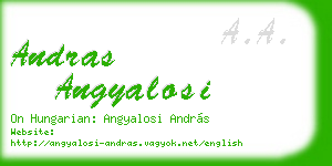 andras angyalosi business card